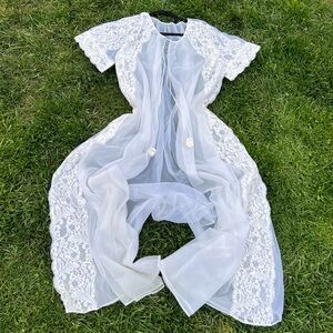Vintage Shadowline Chiffon Peignoir Robe